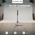 Flashpoint Pro Heavy-duty Air-cushioned Light Stand  chrome  13  