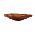 Hand Turned Carob Wood Bowl Plate Signed Ed Felix
