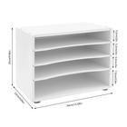 Desktop Organizer 2 Pack 4 Compartment File Sorter White Office Desk Accessories