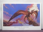 Signed By Artist William O conner  Art Postcard For His Art Dragon Rider  1995 