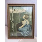 1925 Vintage Lithograph  spring Song  By Simon Glucklich  german  1863-1943 