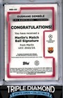 2022-23 Topps Merlin Ucc Ousmane Dembele Match Ball Patch Auto Red  06 10 A596