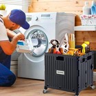 Folding Utility Cart Portable Rolling Crate Handcart Shopping Trolley Collapsibl