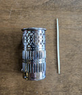 Vintage Filigree Lipstick  Vanity Condiment Holder Silver Plated - Japan