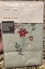 New Eddie Bauer Home Embroidered Winter Rose King Flannel Sage Pillowcase