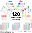 240 Pack Glitter Gel Pens  120 Colors Glitter Gel Pen Set With 120 Refills For A