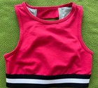 Girls Zella Activewear Sports Training Top Dsg White Biker Shorts Outfit Set 7 8