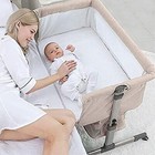 3in1 Bedside Crib For Baby Girl Or Boy  Bedside Sleeper Crib For Deep Khaki