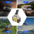 Blue Led Light 3pin Rocker Toggle On off Switch 30a 12v For Car Boat Marine Lot