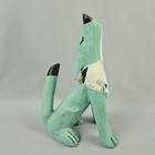 Vtg 1992 Jorge Rodriguez Family Turquoise Howling Coyote Dog Wood Sculpture 9 5 