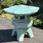 Vintage Japanese Ceramic Pagoda Lantern Incense Burner Celadon Green