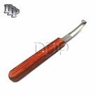 Sheep Hoof Knife Knives Double Edge Blade Stainless Steel Blade Wooden Handle