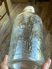 Vintage Chemung Spring Water Bottle Indian Embossed Half Gallon W  Paper Cap