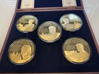 American Mint The Legacy Of John F Kennedy 5 Commemorative Coin Set - 24k Plated