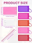 5 Pack Waterproof Silicone Luggage Tags With Name Id Label For Suitcases