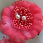 Red Flower Yukata Hair Ornament Hairpin Summer Festival Clip