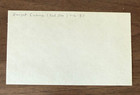 Dwight Evans Autograph Signed 3 X 5 Index Card - Red Sox
