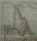 Vintage 1894  Queenland Atlas Map Old Authentic Antique Encyclopedia Britannica 