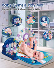 Baby Play Mat   Gym  Fun Piano Tummy Time Activity Mat With 5 Sensory Toys  Musi