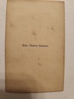 Carte De Visite Of Us Senator Charles Sumner Of Massachusetts