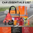 Emergency Safety Kit Bag With Portable Air Compressor  Jumper Cables  First Aid