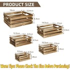 Set Of 5 Large Wooden Crates  Nesting Storage Crate With Handles  Rustic Torc   