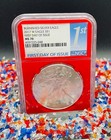 Mint  Burnished 2017 W  1 Silver Eagle Fdoi Ngc Ms70 Red Core Rare 1 Of 1941