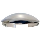 Fortpro Semi Truck Chrome Steel Front Dome Style Hub Cap   4 Notch Cut Out   F24