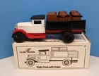 Scale Models Stake Truck With Barrels Die-cast Metal Bank