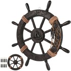 17 68 Inch Ship Wheel Wall Decor  Nautical Wall Decor For Home  Wooden Pirate