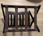 Luggage Rack Folding Suitcase Storage Stand Shelf Holder Shoe Wood