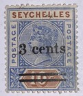 Travelstamps 1901 Seychelles Stamps Sg   37 Surcharged Overprints mogh Mint