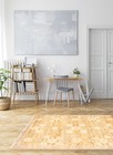 Traditional Dark Gold Hand-knotted Area Rug 4 3  X 6 0  Oriental Wool Carpet