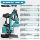 New 2 5ton Mini Excavator Kubota D902 Engine Side Swing Extendable Track Digger