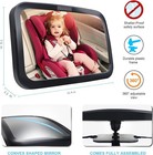 Shynerk Baby Car Mirror  Safety Car Seat Mirror For Rear Facing Infant - Black