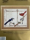 Birds At Window Candlewick Kit Unworked 18x14 Cardinal Blue Jay Chickadee