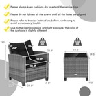 3-piece Outdoor Patio Conversation Set  Wicker Bistro Furniture With 2 Chairs