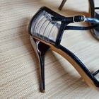 True Vintage Charles By Charles David Heels Size 8 5 Black Patent Leather Clear