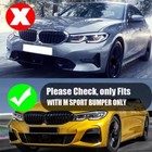 M Sport Front Bumper Lip Spoiler Gloss Black For Bmw G20 330i M340i 2019-2022