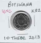 Botswana 10 Thebe 2013 K32 Gemsbock Antelope Royal Canadian