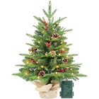Pre-lit 2ft Christmas Tree 50 Led Lights Realistic Pine Cones Indoor Decor New