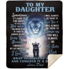 Lion Daughter Blanket Soft Cozy Sherpa Fleece Throw Silky