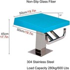 Non-slip Swimming Pool Diving Platform Stainless Steel 600 Lb Cap  15   Board