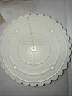 Vintage 2 Wilton Round Cake Display Plates Scalloped 11   6      Columns Nail Set