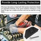 Base Clamp Battery Hold Down Kit  Car Tie Bracket With 304 Black 