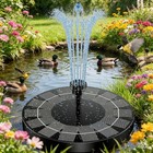 2x Solar Bird Bath Fountain Pump Submersible Water Power Floating Pond Garden