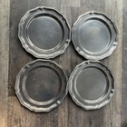 Wilton Armetale Rwp Pewter Queen Anne 10    Dinner Plates Scalloped Set Of 4 Usa
