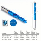 1pc 1 4  Shank Down Cut Carbide Spiral End Mill Double Flute Cnc Router Bit 