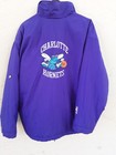Vintage 90s Charlotte Hornets Nba Teal purple Medium Jacket Full Zip  Nice Coat 
