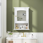 Bathroom Wall Cabinet With Mirror  Small Medicine Cabinets With Door  Wood Adjus